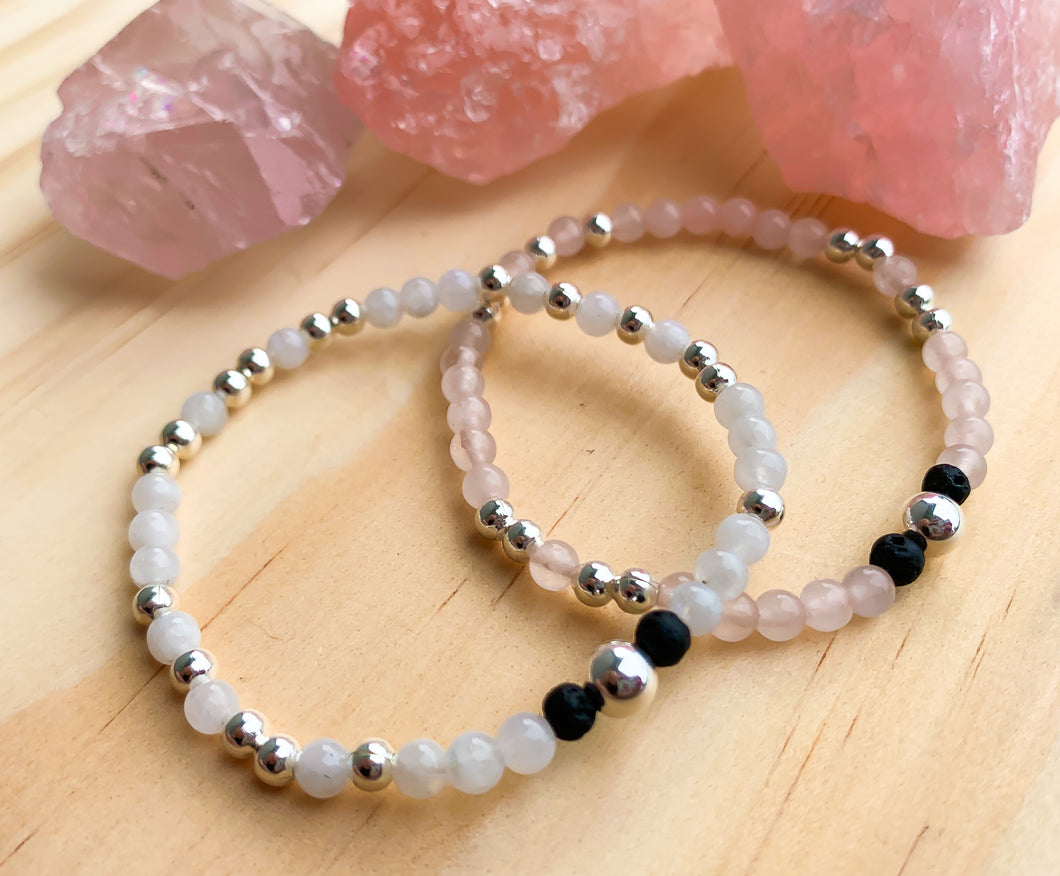 Mother's Day - Sterling Silver Morse Code Diffuser Bracelets
