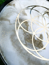 Selenite Crystal Grid Side Table - Gold