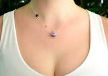 Round Amethyst Sterling Silver Aromatherapy Diffuser Necklace